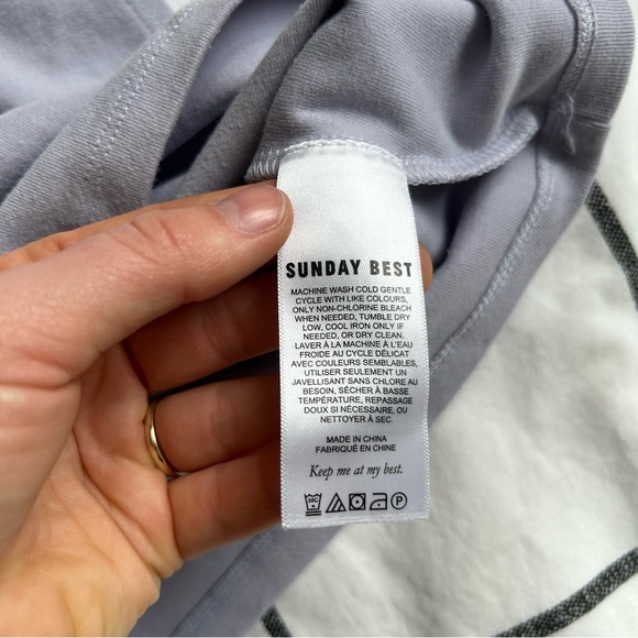 Aritzia Sunday Best Collared Cropped Tank Top Shirt Lavender Size Small - Picture 6 of 6